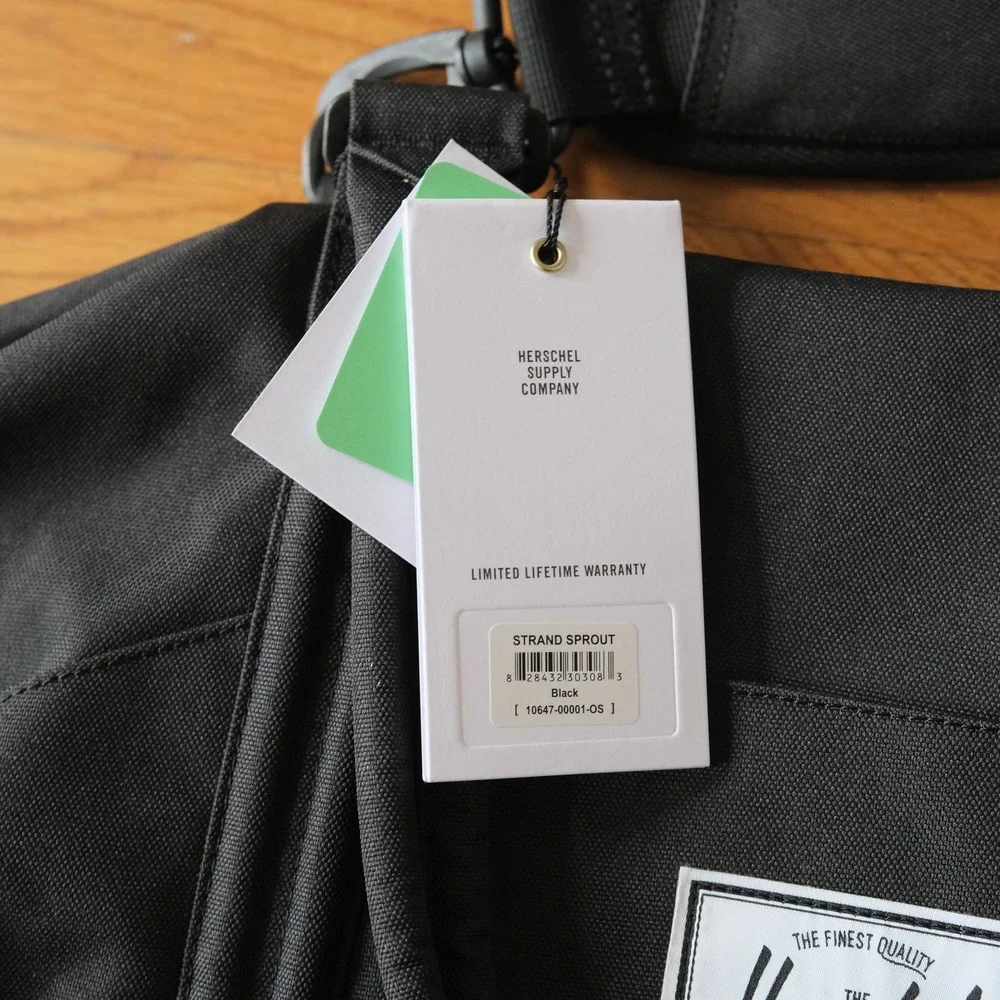 Herschel Strand Sprout Diaper Bag Women Black Duffle Minimalist OS 10647-00001